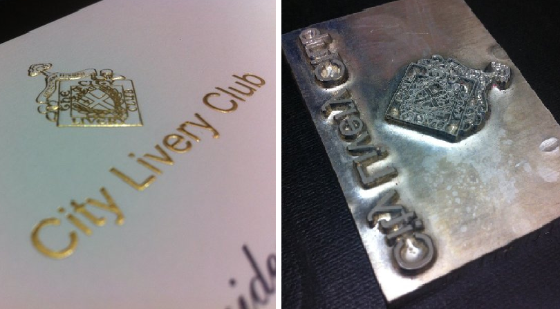 Gold foiling and metal die at Solways Quality Printing London