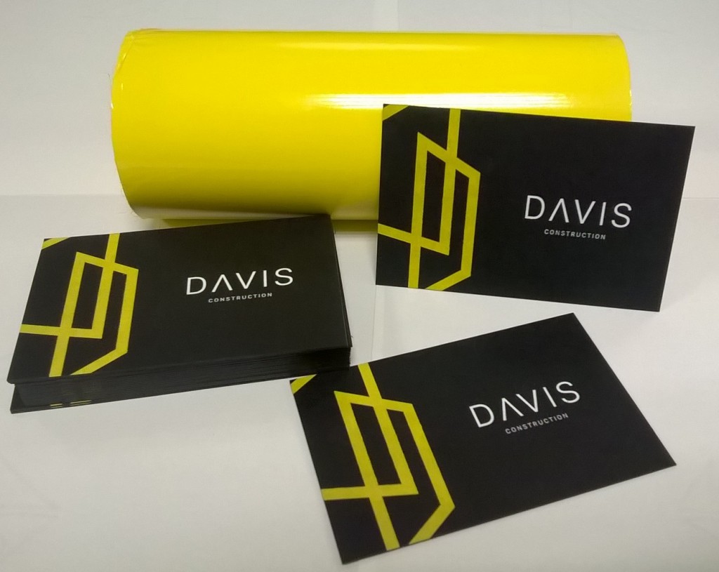Colorplan foil blocked business cards
