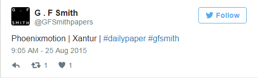 https://twitter.com/GFSmithpapers/status/636087033509904384 G.F. Smith