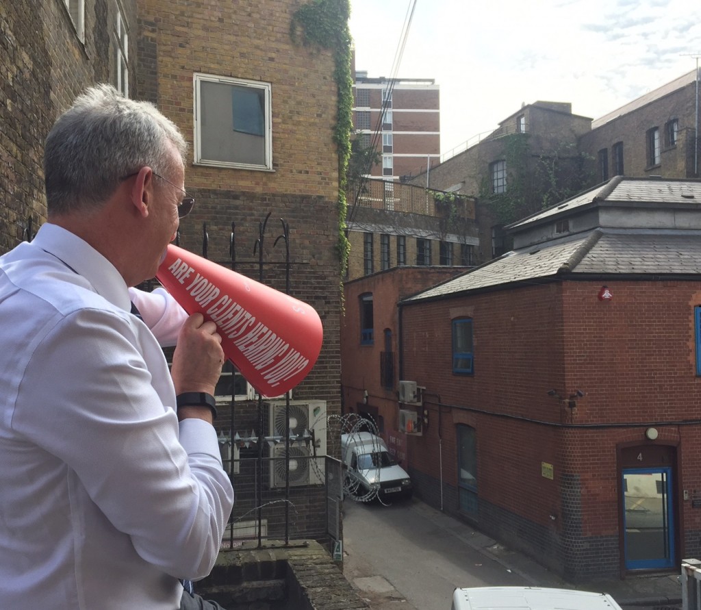 Loud hailer paper megaphone  | Solways Quality Printing London